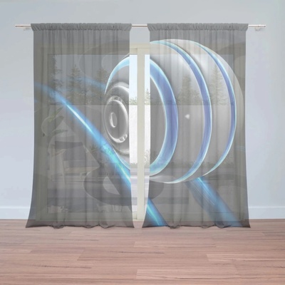 Sablio Záclony Modrá guľa: 2ks 150x250cm
