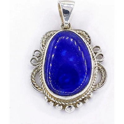 Zlato-Minerály Stříbrný přívěsek lapis lazuli SP05918ss