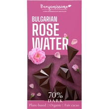 Benjamissimo Horká čokoláda Vegan 70% s olejom z bulharských ruží bio 60 g