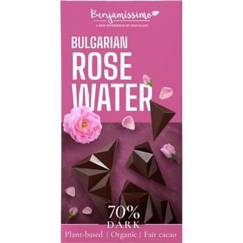 Benjamissimo Horká čokoláda Vegan 70% s olejom z bulharských ruží bio 60 g