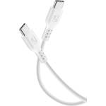 Cellularline Кабел данни Cellularline USB C - USB C, 3м, Бял