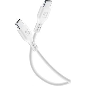 Cellularline Кабел данни Cellularline USB C - USB C, 3м, Бял