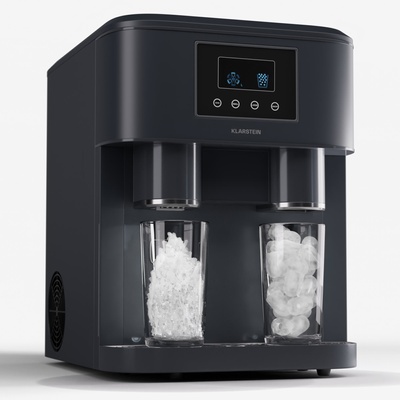 Klarstein Eiszeit Crush, машина за кубчета лед, 2 размера, натрошен лед (Crush Ice- ICE5- bl) (Crush Ice- ICE5- bl)
