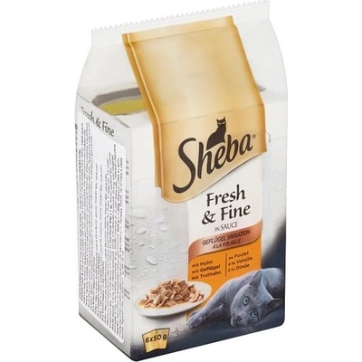Sheba Mini Fresh & Fine Hydinový výber v šťave 6 x 50 g