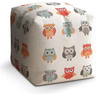 Sablio Taburet Cube Sovy 2 - 50x50x50 cm