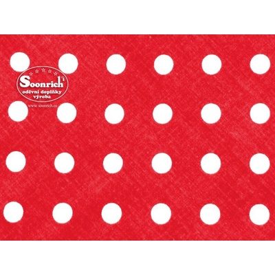 Soonrich látka na patchwork bílý puntík na červené ptw078 – Zbozi.Blesk.cz