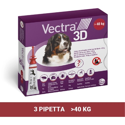 Vectra 3D kvapky pre psov 3 x 8,0 ml pipety pre veľkých psov