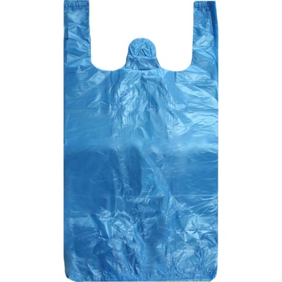 Mikroténová taška, nosnosť 15 kg, dĺžka 70 cm, šírka 35 cm, záložka 21 cm, modrá, 100 ks