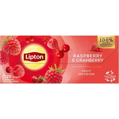 Lipton Raspberry with Cranberry ovocný čaj 32 g 20 ks