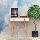 Hanah Home Dokka 80 cm hnědý / bílý