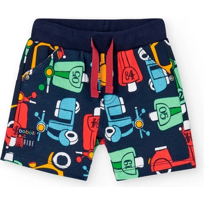 Boboli Къси памучни панталонки за момче с цветни скутери Boboli