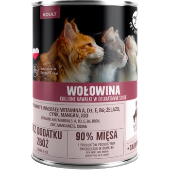 Pet Republic PetRepublic парчета в сос с говеждо месо 400 г за котки