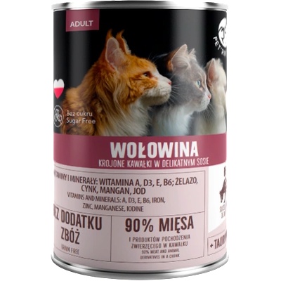 Pet Republic PetRepublic парчета в сос с говеждо месо 400 г за котки