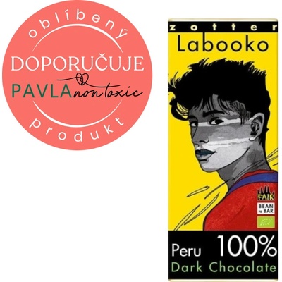Zotter hořká 100% Peru, 65 g