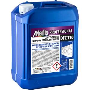  MEDIX professional, Концентриран течен перилен препарат за бели тъкани, DFC 110, 5 литра