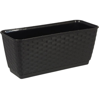 Prosperplast RATOLLA P Truhlík podmiskou 29,3x11,9x12,6cm ratan antracit DRL300Pa
