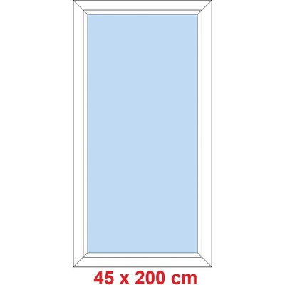 Soft Plastové okno 450 x 2000 mm FIX neotevíravé Bílá