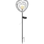 GLOBO 36580 - LED соларно осветително тяло LED/0, 06W/3V IP44 сребърно сърце (GL8877)