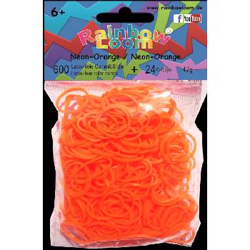 RAINBOW LOOM Original gumičky 300 kusov neónová oranžová