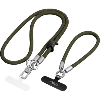 Tech-Protect c10s rope crossbody & wrist olive green/titanium (5906302340101)