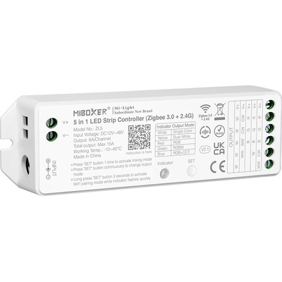 ZigBee řídící jednotka 5v1 Mi-Light ZL5 pro LED pásky 2,4GHz+ZigBee 3.0 TUYA HUE IKEA