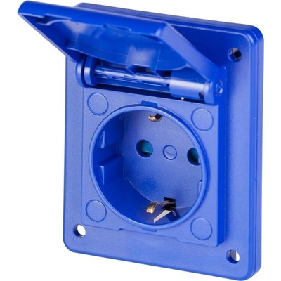 Контакт шуко 2P+Е 16A, IP54 с детска защита, серия Domo панелен монтаж 70х87мм - 570.4062 (570.4062)