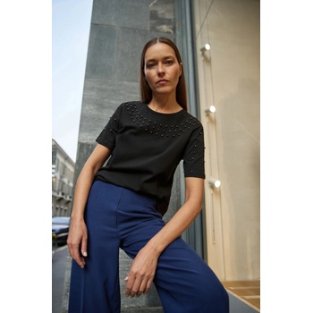 Moodo Черна тениска с мъниста Moodo Moodo | Cheren | ЖЕНИ | XS