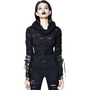 Devil fashion Дамска тениска с дълги ръкави devil fashion - tt096