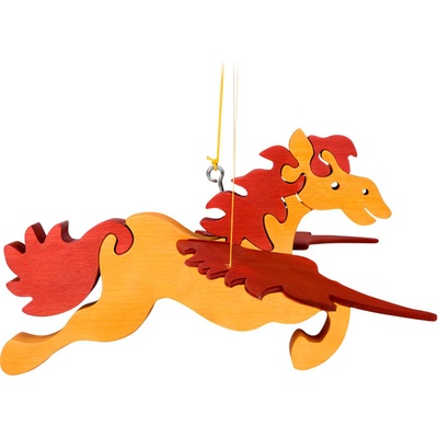Fauna dřevěné dekorace létající kůň na zavěšení