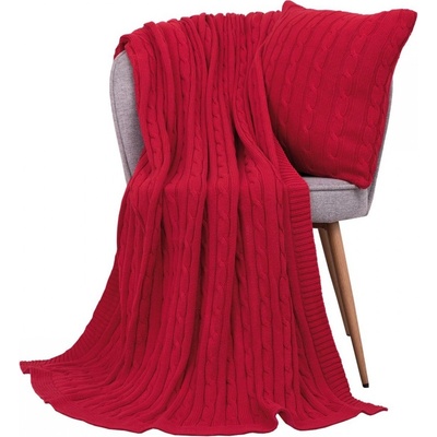 Quiltex Deka pletená Imperial červená Bavlna 130x190