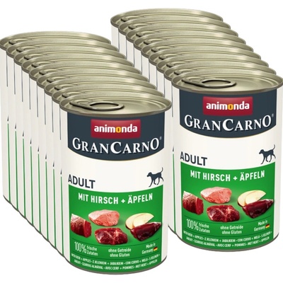 Animonda Gran Carno Adult Dog jeleň a jablko 18 x 400 g