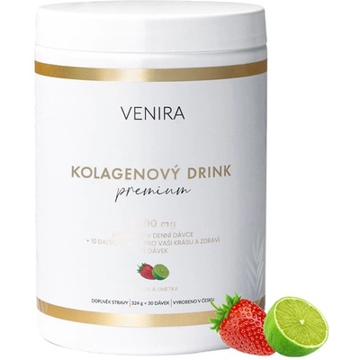 Venira Premium kolagenový drink pre vlasy nechty a pleť jahoda limetka 800 g