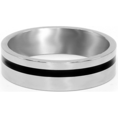 Bruno Pánský snubní prsten LINE ČERNÝ S3225