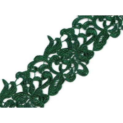Vyšívaná krajka šíře 70-75 mm Varianta: 19 zelená jedle, Balení: 1 m 40176/103292/273559 – Zbozi.Blesk.cz