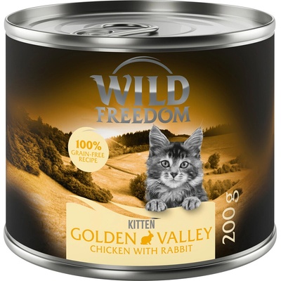 Wild Freedom Kitten Golden Valley králík a kuřecí 12 x 200 g