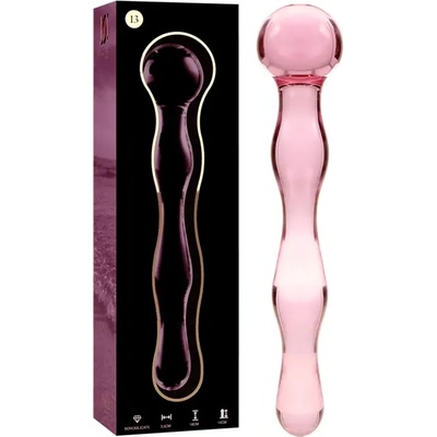 Дилдо от боросиликатно стъкло, 18см. - Nebula Glass Pink 13 (D-235948)