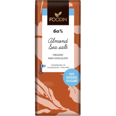 Foodin Raw vegan s mandlí a mořskou solí 60% Bio 40 g