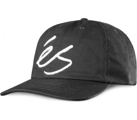 éS SCRIPT WASHED SNAPBACK Black