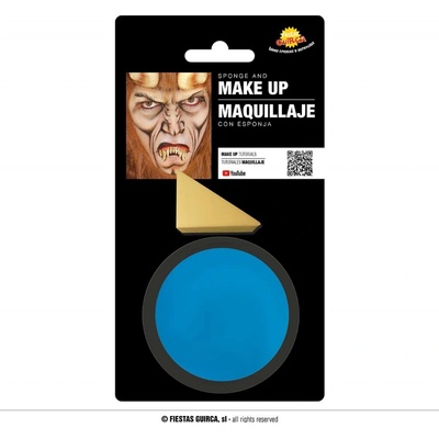 Modré líčídlo makeup s aplikační houbičkou