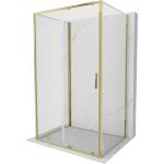 Mexen Exo-S 3S душ кабина 3-стенна плъзгаща се 100 x 75 см, прозрачна, златна (8151-100-075-50-00-3S)