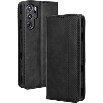 ZTE Кожен калъф с портфейл за ZTE nubia Red Magic 9 Pro 5G / 9 Pro+ 5G | Ретро дизайн с магнит | Вкл. Протектор | Цвят: Черен, Тъмносин, Червен, Кафяв