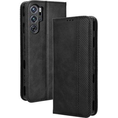 ZTE Кожен калъф с портфейл за ZTE nubia Red Magic 9 Pro 5G / 9 Pro+ 5G | Ретро дизайн с магнит | Вкл. Протектор | Цвят: Черен, Тъмносин, Червен, Кафяв