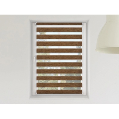 Fexi Roleta Den a noc, Luxus nature dub, A 01503 150 x 86 cm levá-bílá