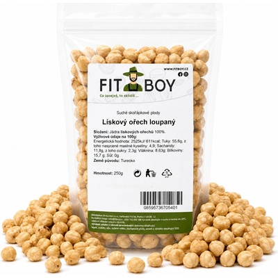 FITBOY Lískový ořech loupaný 250 g