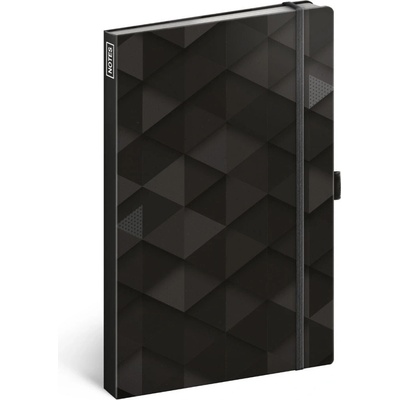 Presco Group Notes Černý, linkovaný, 13 × 21 cm – Zboží Živě