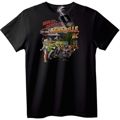 NOONEBRAND Тениска Harley-Davidson Asheville NC - 2XL, Black