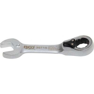 BGS technic kľúč vidlica-očko s račňou krátky 15 mm BGS 30715
