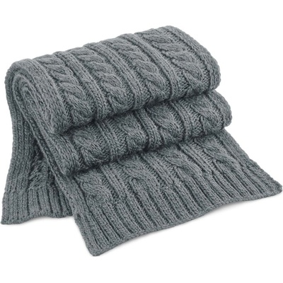 Beechfield pletená šála Melange šedá – Zboží Dáma