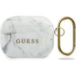 Guess Калъф Guess GUACAPTPUMAWH за AirPods Pro, бял, Marble Collection (GUE000940)