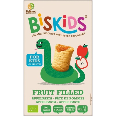 BISkids BIO měkké dětské sušenky s jablečným pyré bez přidaného cukru 33% ovoce 120 g
